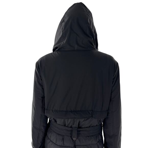 Anatomie Black Megeve Belted Puffer Hooded Jacket - Picture 9 of 12